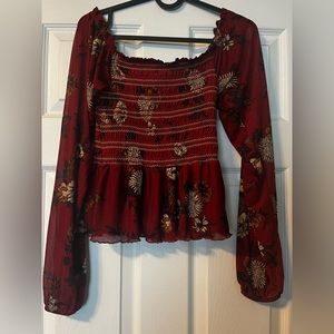 Willow & Root off the shoulder top